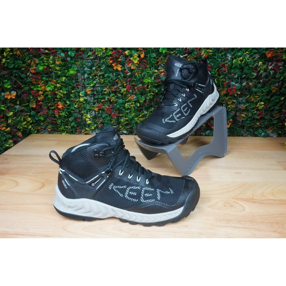 Keen Nxis EVO Mid Waterproof Hiking Boots Black Magnet 1025911 Womens 8